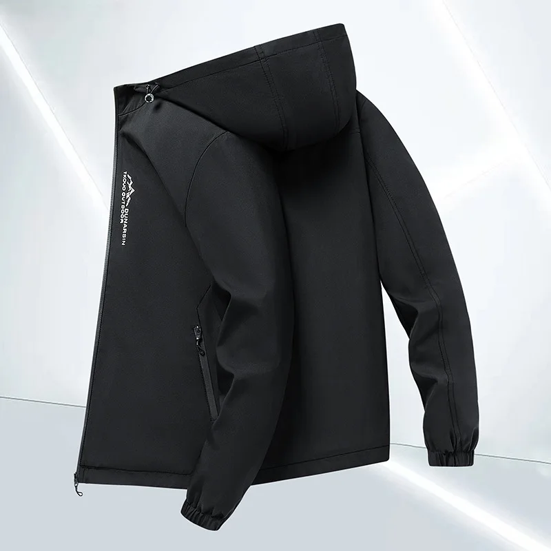 

Men's Jacket Casual Hooded Windbreaker Waterproof Baseball Jersey