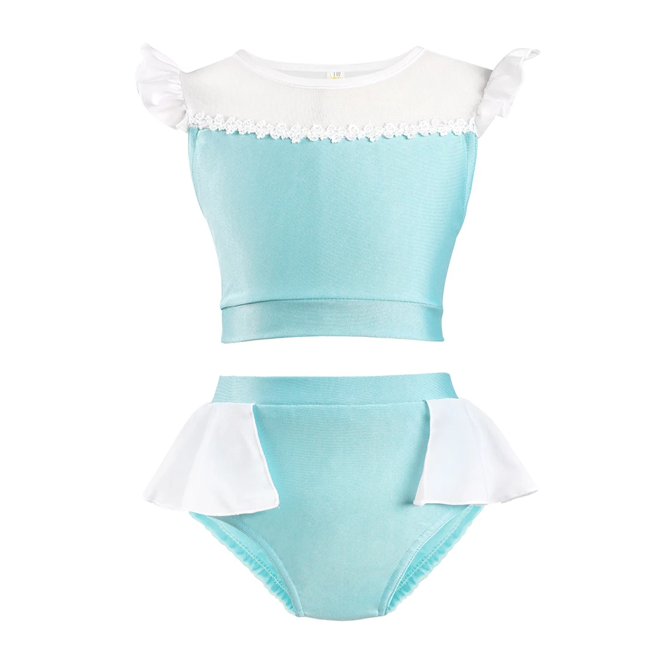 thumbnail image 1 of Bañador de 2 piezas para niña, ropa de playa Bonita, traje de baño de Blancanieves, ropa de baño infantil Aurora Rapunzel, 2024, 1 of 5