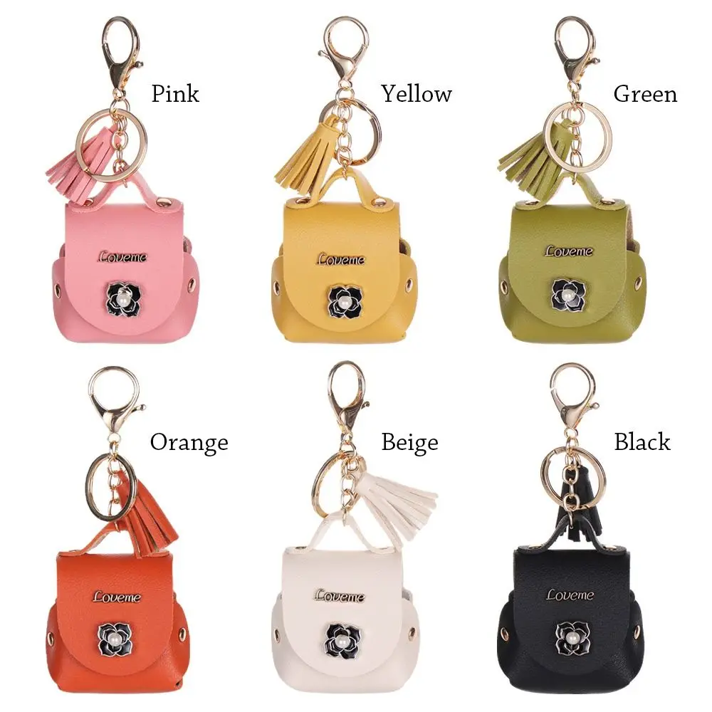 Mini Keychain Coin Wallet Soft Leather Purses Housekeeper Cute Pouch Portable High Quality Key Pendant Storage Bag for Men Women Coin Purse