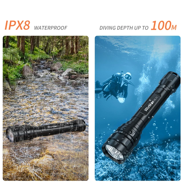 Wurkkos-luz de buceo DL30 21700 LED, linterna subacuática IPX-8, resistente  al agua, 3600lm, Triple LH351D, interruptor de anillo de Control magnético  - AliExpress