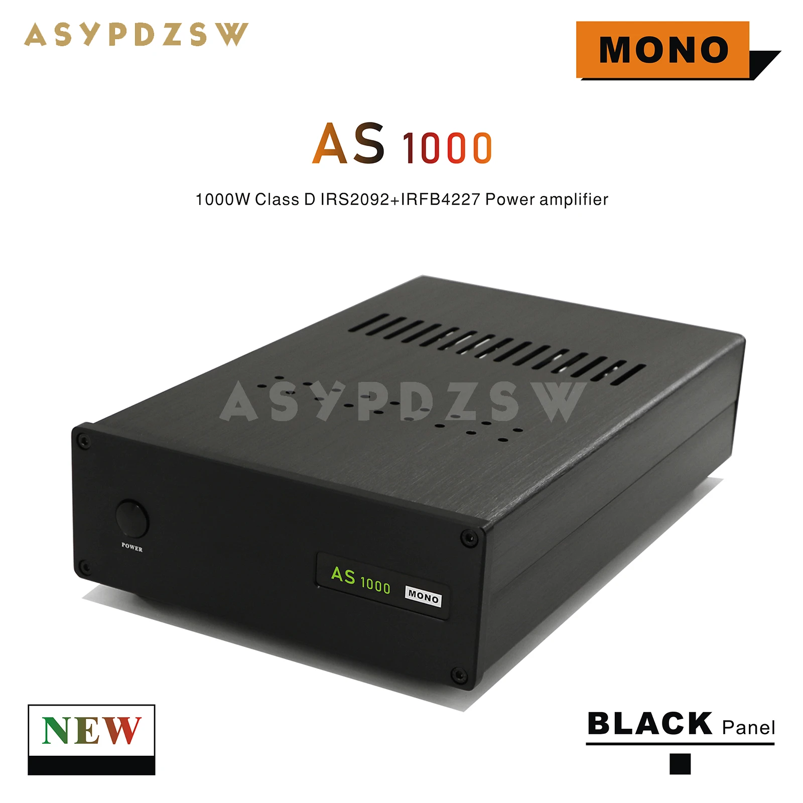 

AS1000 High power Mono Class D Power amplifier 1000W Stage audio IRS2092+IRFB4227 Digital power amp