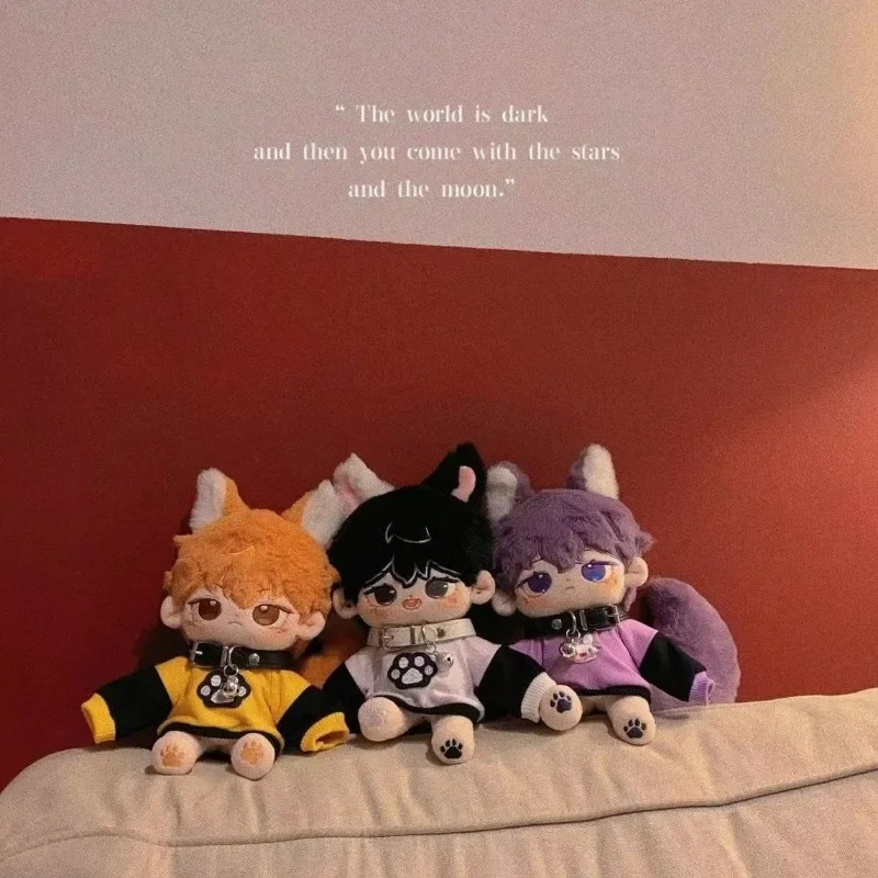 20cm Doll Clothes Mini Kpop Skz Kawaii Sweater Cat Paw Fashion Black White Blue Yellow Coat Toy Accessories Free Shipping Items 2