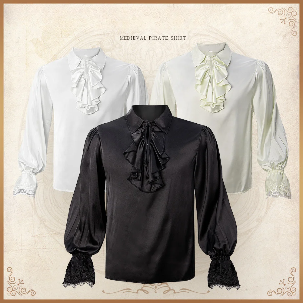 Ramo Club Halloween Renaissance Gothic Chiffon Shirt European and American Medieval Vampire Retro Costume Halloween Dress