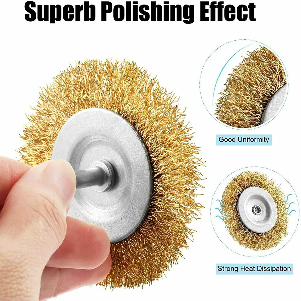 10 шт. круглые щётки для дрели из латуни |