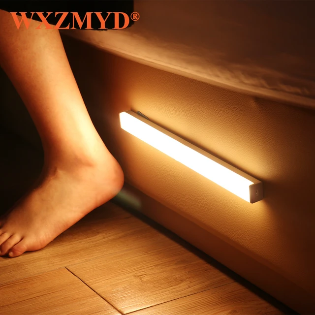 Lampe Led avec capteur de mouvement sans fil, rétro-éclairage sous-meuble,  batterie, idéal pour une cuisine, une chambre à coucher ou un placard |  AliExpress