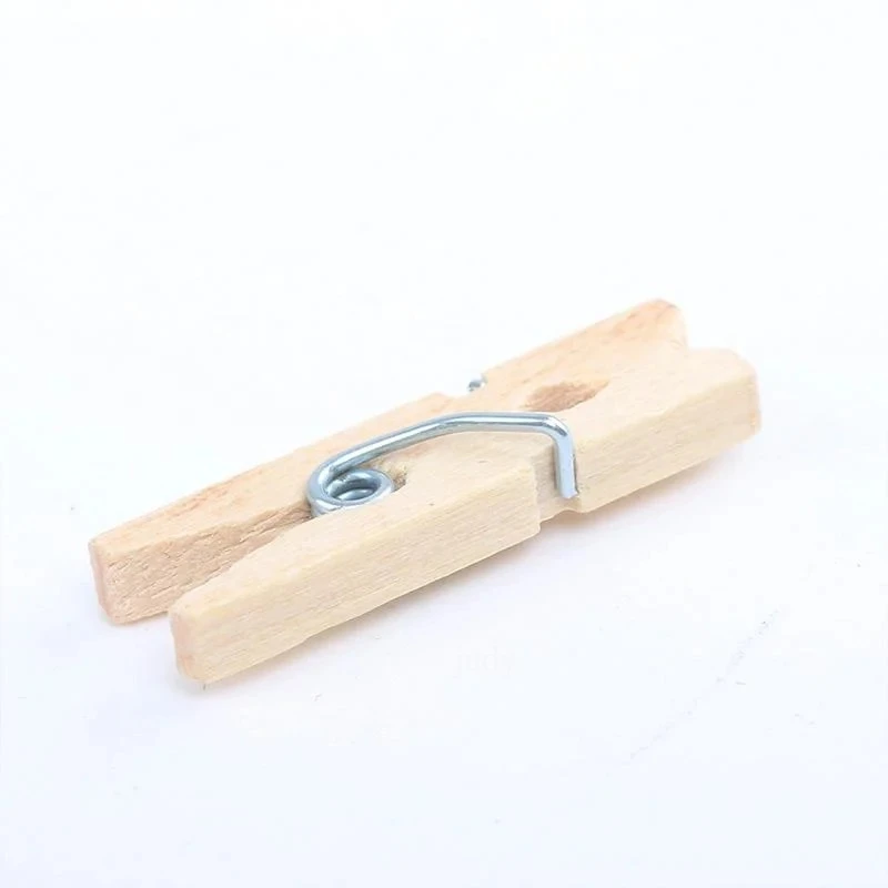 Mini photo clips clothes pegs DIY Wedding Party Wooden Clip Clips Pegs 25mm Natural Wooden 100Pcs