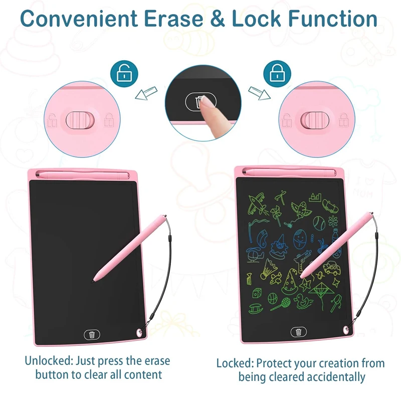LCD 태블릿 패드 전자 보드 및 노트, 가정 및 사무실, 성인용, 미들 스타일러스 (파란색)