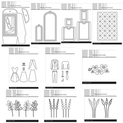 Giftbag for LED Tealights Tags Dress Jacket Branch Cutting Dies for New January 2024 Scrapbooking Paper Making Frame Card Craft