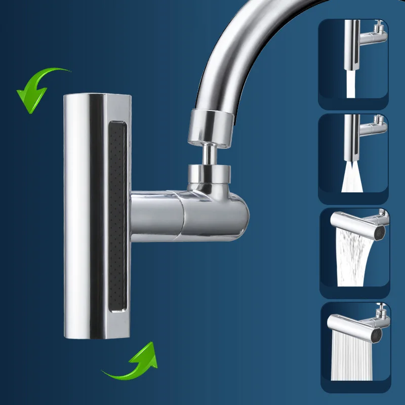 Three Level Waterfall Universal Faucet Extension Device Vegetable Washing Splash Proof Device Rotatable Convenient Bathing 2