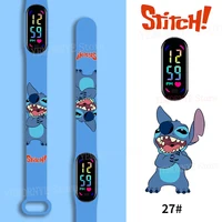 Disney Stitch Digital Kids' Watches Anime Figures LED Touch Luminous kids Sport Wristband Waterproof Digital Watch Birthday Toy 1