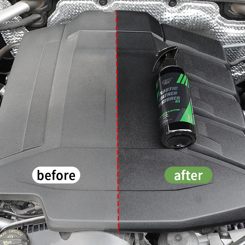 Car Plastic Restorer Polish Leather Cleaner Spray Back To Black Gloss 50ml/100ml/300ml Interior Plastic Renovator Car Accessorie images - 6