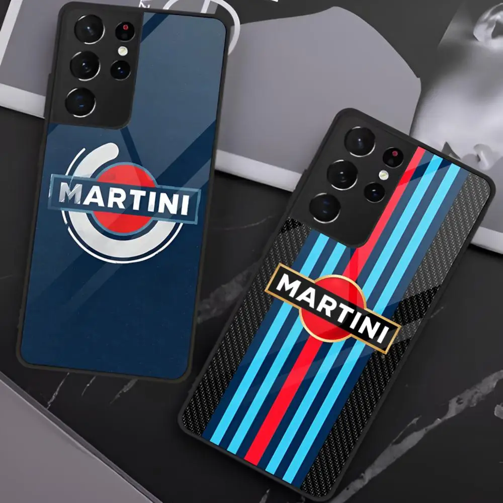 Racing M-Martini Logo Glass Phone Case