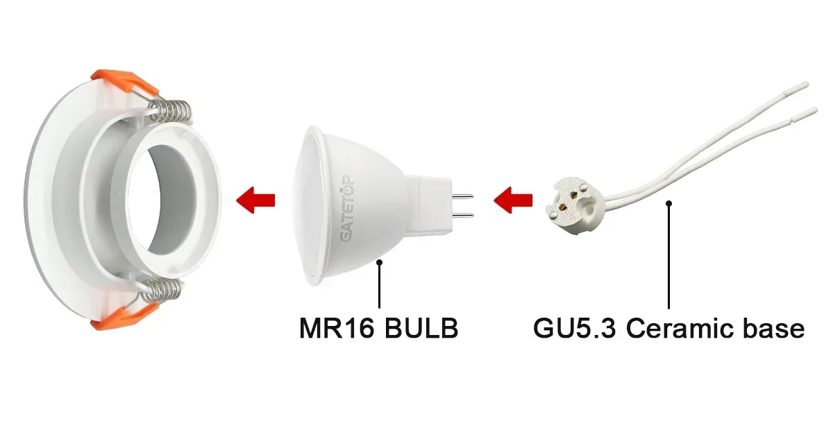 Description Picture 6 of item8piece MR16-GU5.3 spot light Led Downlight Light Ceiling Spot 3w 5w 7w DC 12V for Living room bedroom dining room Recessed Lamp