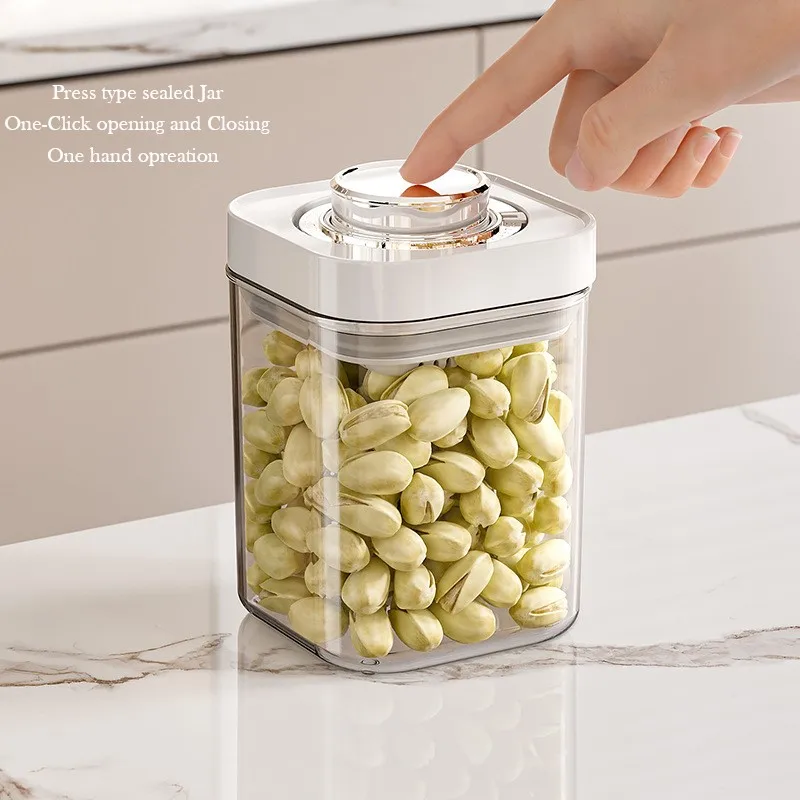 Clear Food Storage Containers Stackable Kitchen Sealed Jar Kitchen