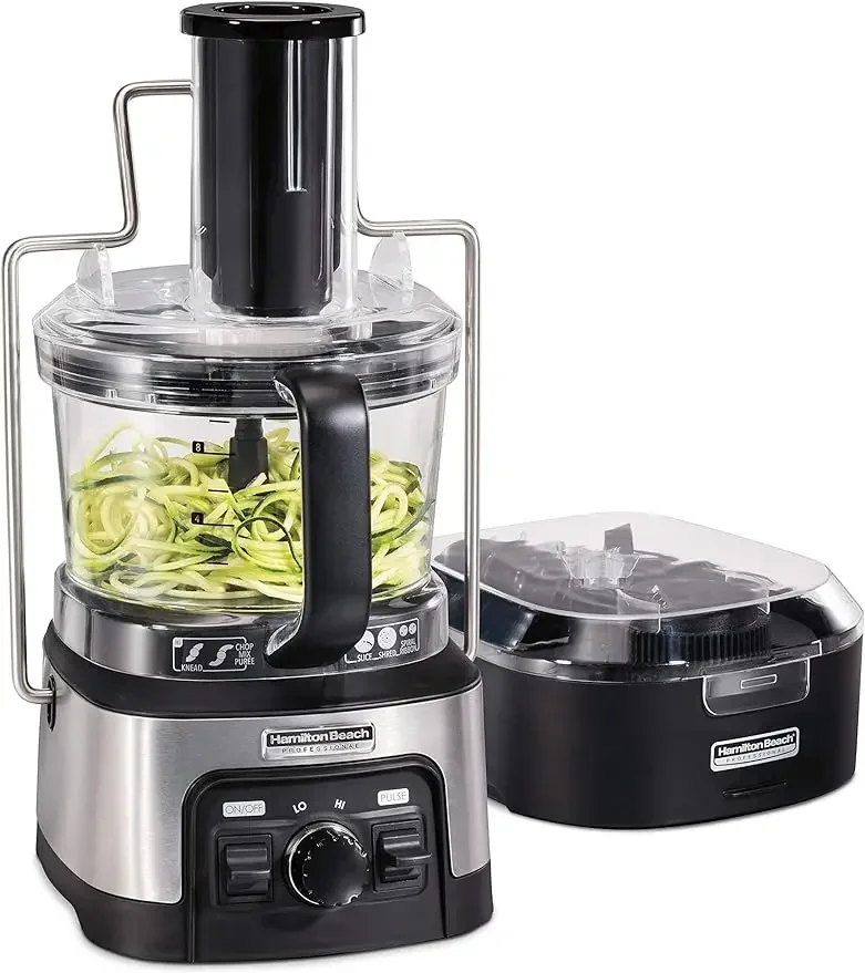 

Stack & Snap Food Processor & Veggie Spiralizer for Slicing, Shredding and Kneading, Extra-Large 3" Feed Chute Fits Whole