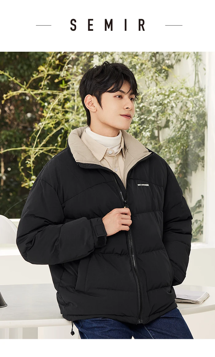Down Jacket Winter New Three-Proof Top Contrasted Color Versatile Genderless Texture Jacket