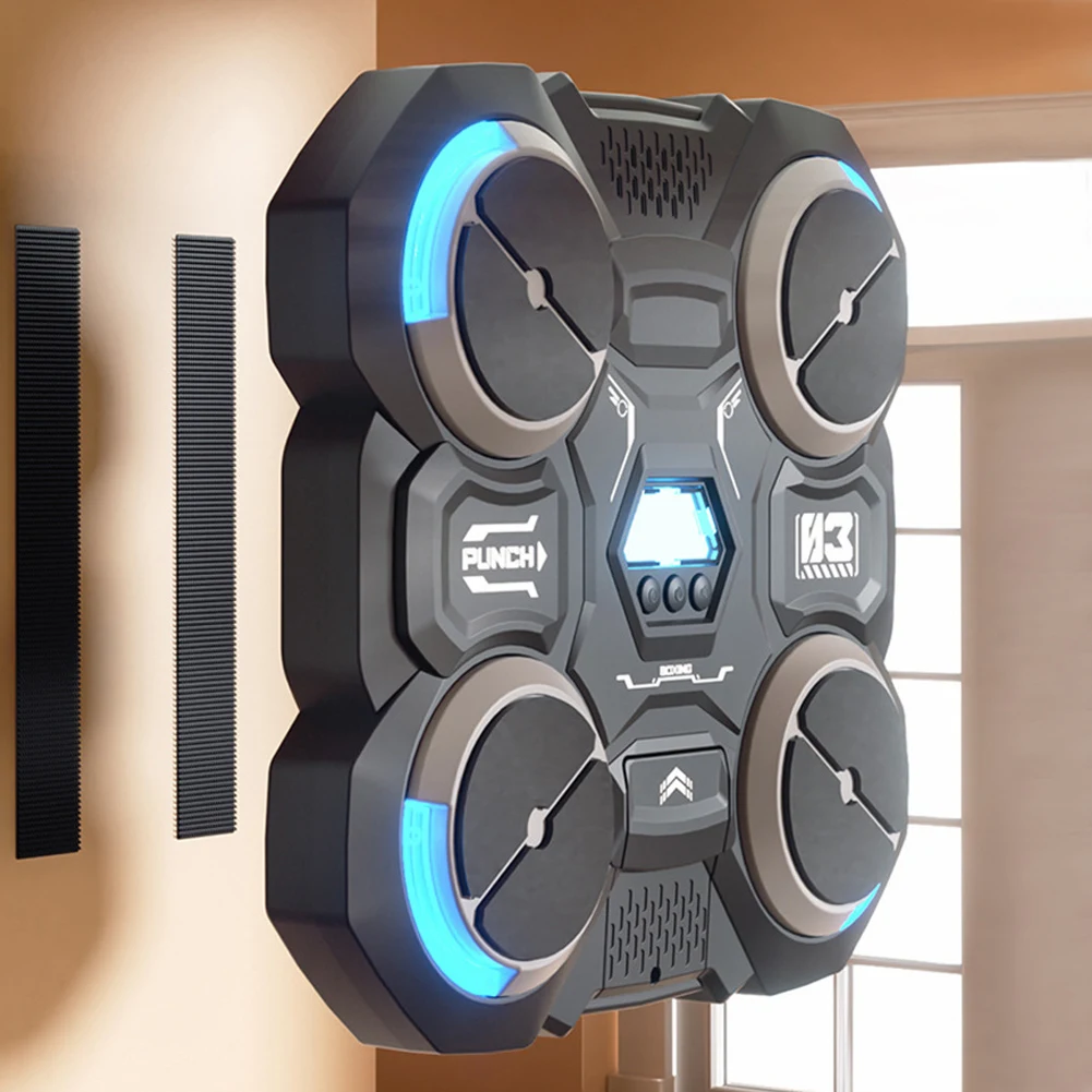 Wall Mounted Music Boxing Machine with Light & Gloves Smart Wall Target Sports Fitness Boxing Trainer Punching Home Exercise S5849a25a23ba486d81a106ca851fe007r