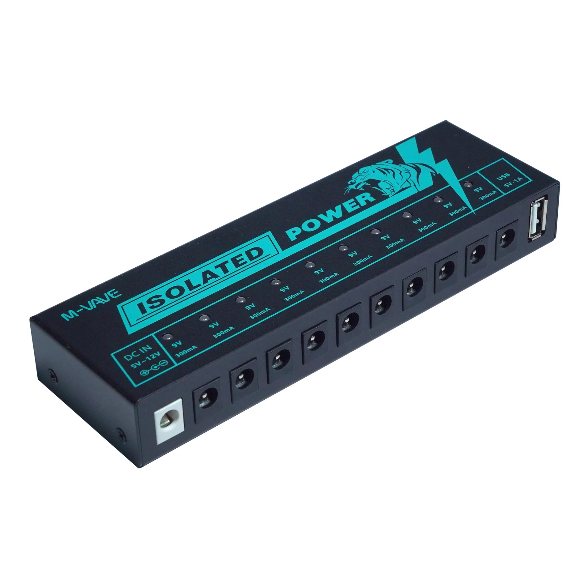 M-VAVE Isolated Power Guitar Effect Pedal 10 Isolated Outputs DC Output 9V 300mA Pedal Power Supply For Board guitar pedal power supply