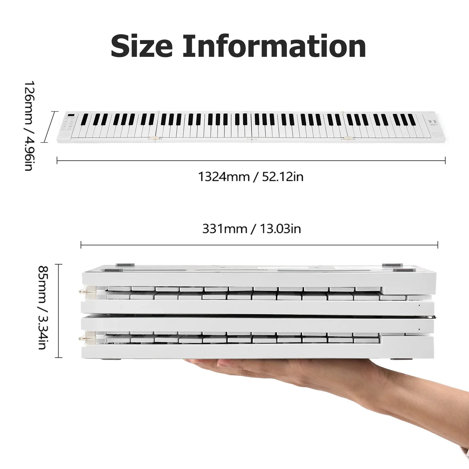 2023NEW 88k eye foldable piano Digital Piano Portable Electronic keyboard  student instrument