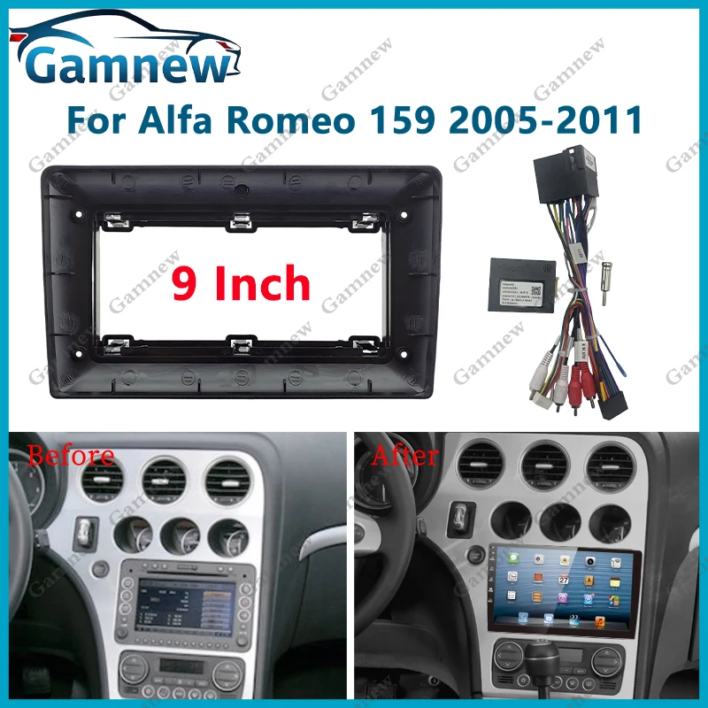 9-Zoll-Autrahmen-Faszienadapter Canbus Box Decoder Android Radio Dash Fitting Panel Kit für ALFA ROMEO 159 Brera Spider (939) - AliExpress 34