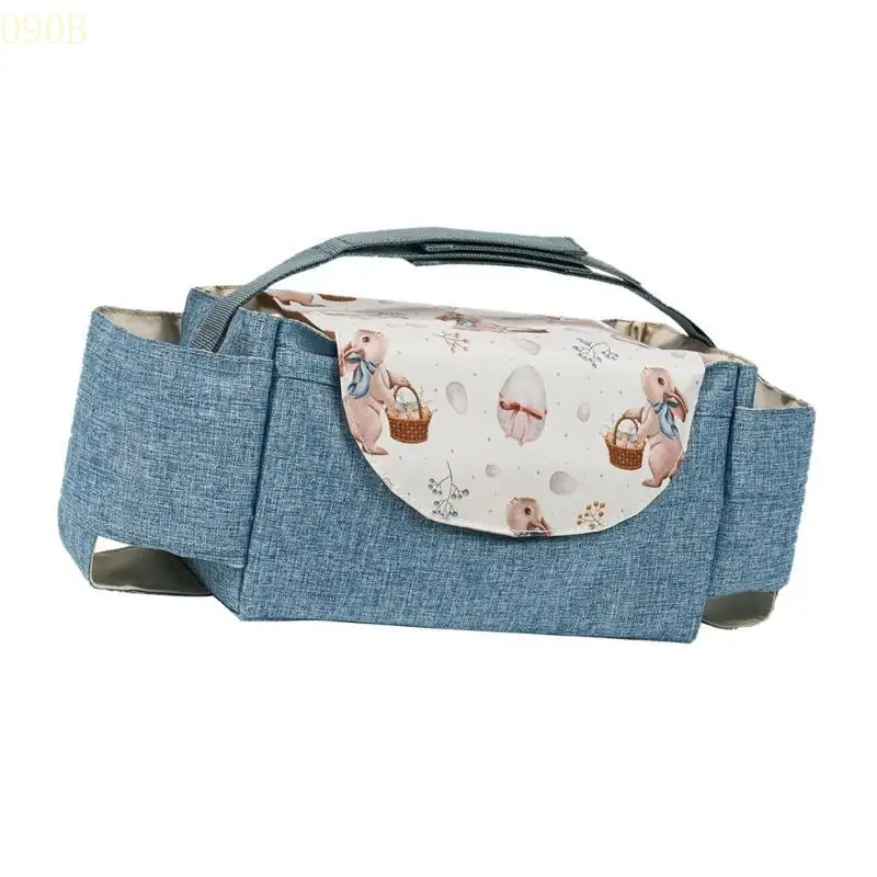 090B Large Capacity Baby Strollers Hanging Bag Wear-resistant Pram Organiser Case Storage Container for Diaper Bottle Wipes 1