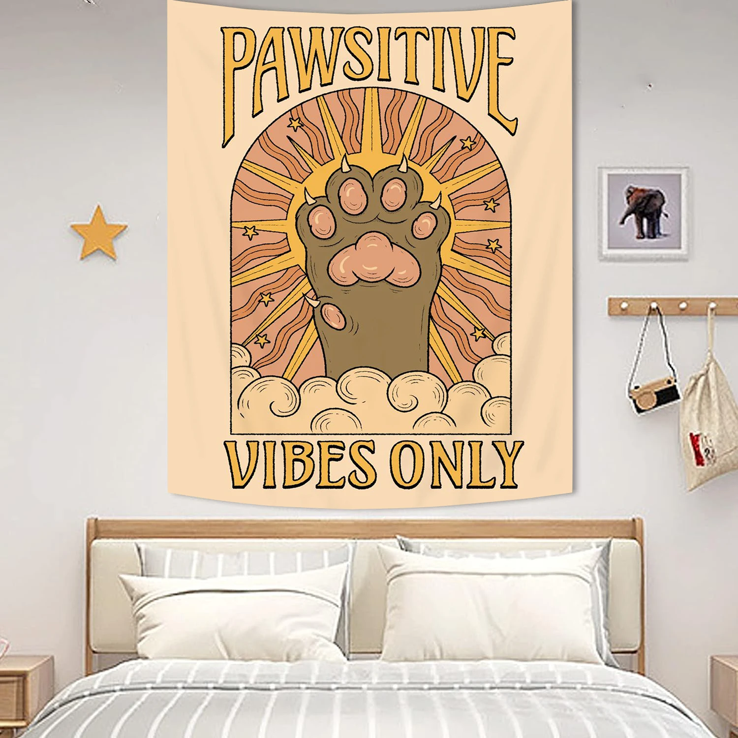 

Cat Paws Tarot Tapestry Witchcraft Tapestry Bohemian Style Decoration Home Decoration Hippie Mattress Girls Dorm Room Decor