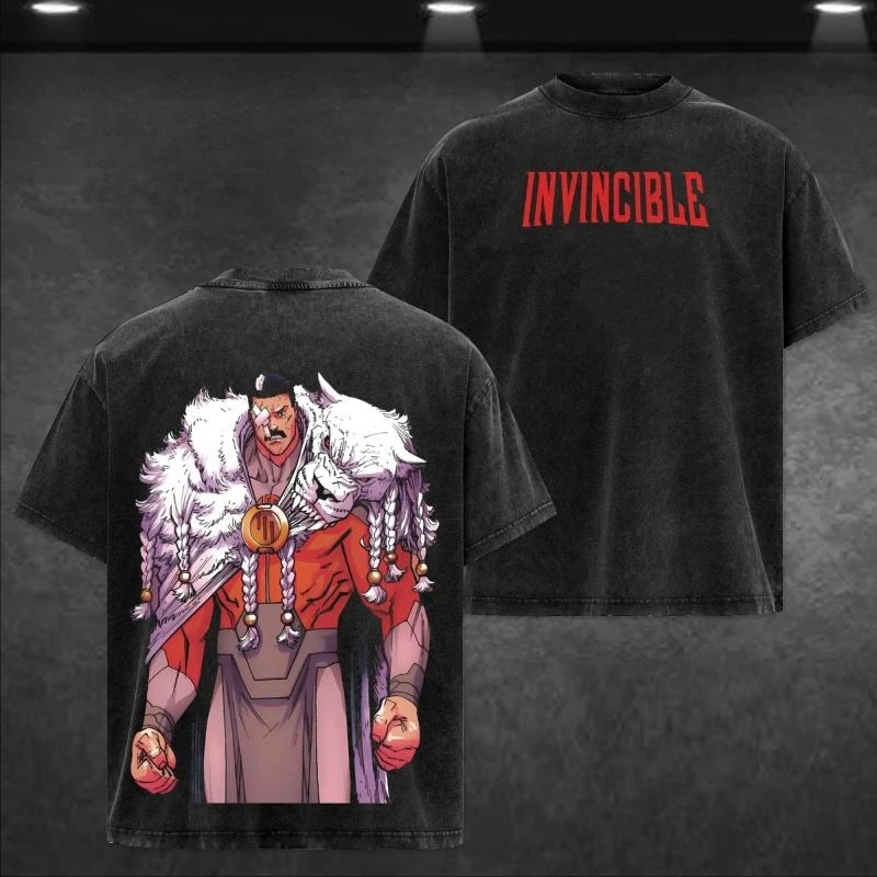 Invincible Anime Oversized Vintage Wash T-Shirt