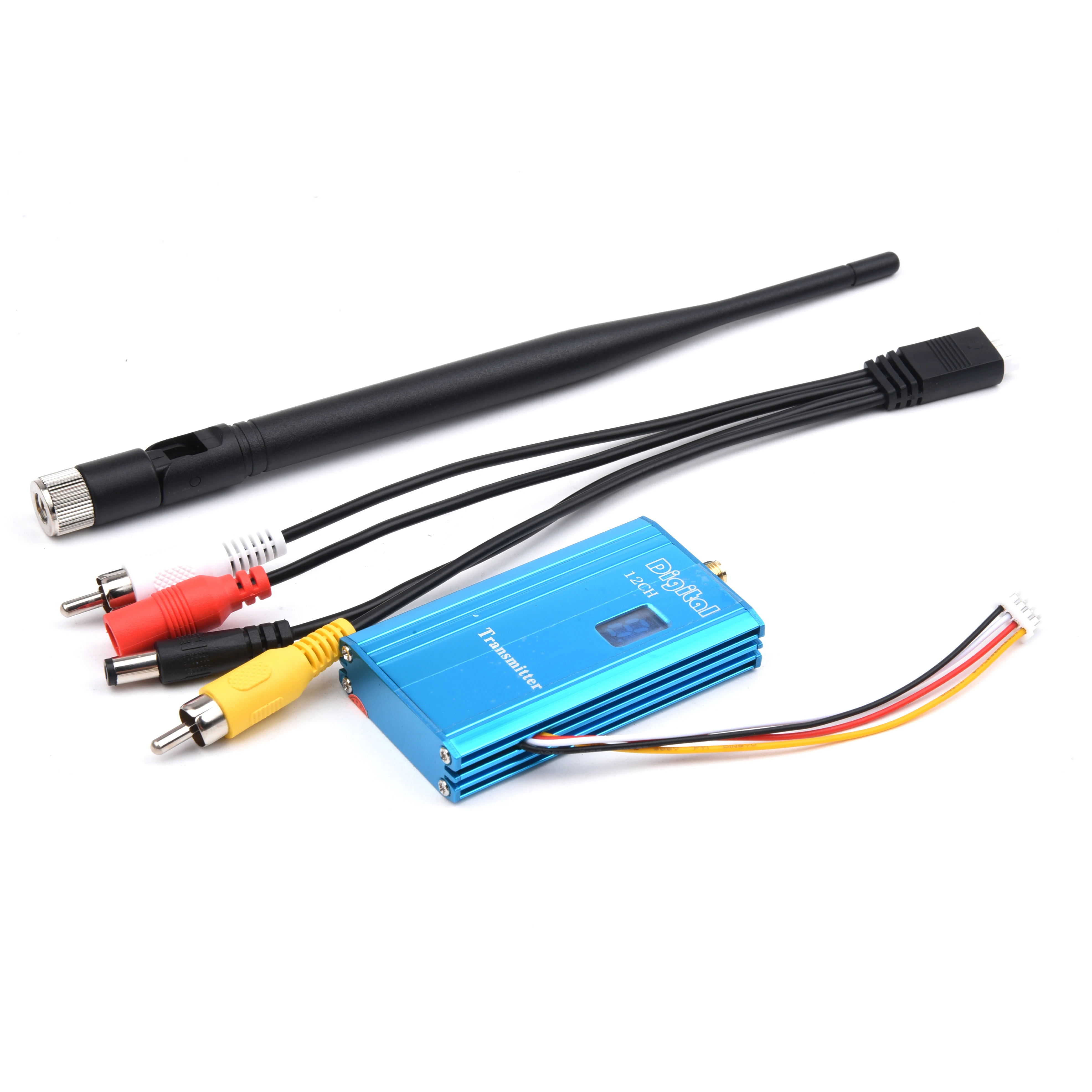 Récepteur FPV 12CH avec antenne, adapté pour une portée de 1-2 km