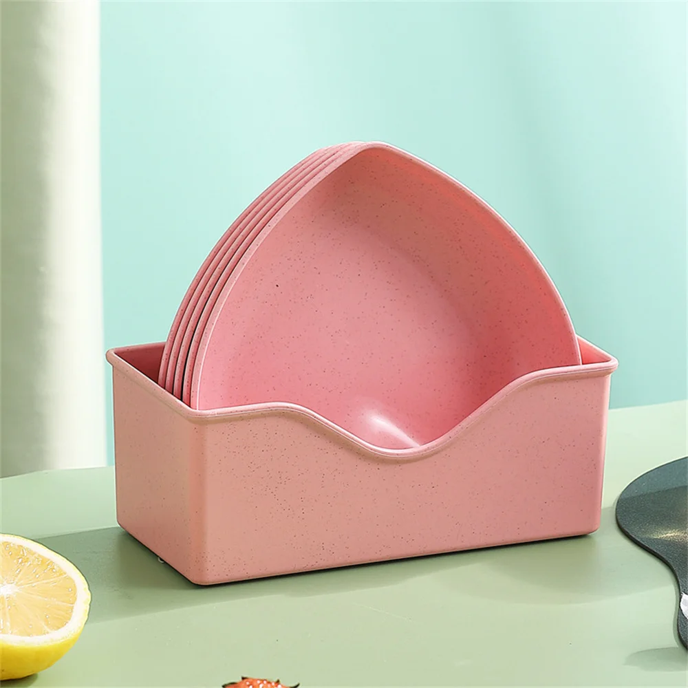 Heart Save Space Food Grade Classification Multi-function Table Smooth Creative Fruit Dish Small Dish No Fading Household