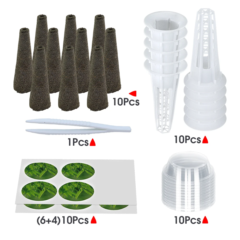 Hydroponic Indoor Garden Starter Kit with Seed Pods and Growth Medium