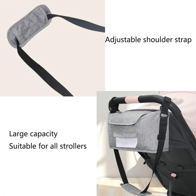 Stroller Bag Pram Organizer Baby Accessories Cup Holder Cover Newborns Trolley Portable Travel Car Bags For