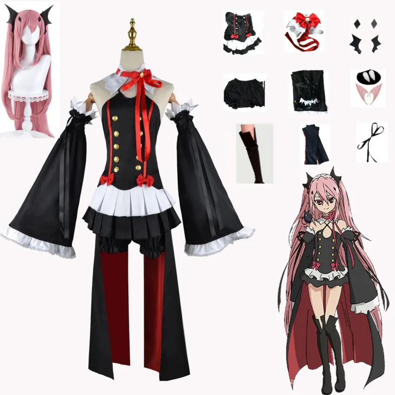 

Seraph Of The End Owari no Seraph Krul Tepes Cosplay Costumes Uniform Anime Witch Vampire Halloween Outfits Clothes For Girl