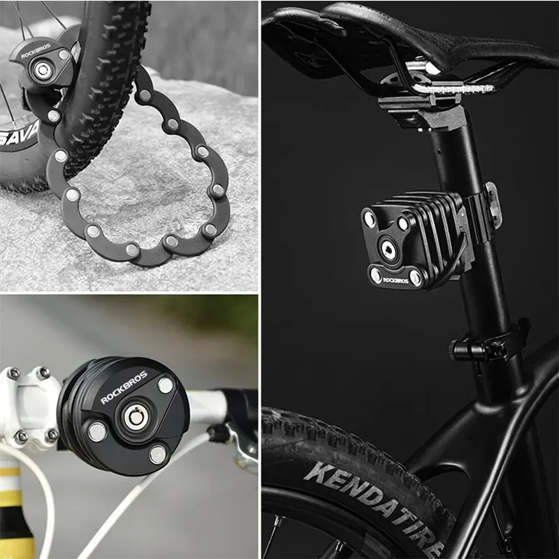 Antivol de vélo, cadenas antivol pliable haute sécurité de 85 cm de  longueur, antivol électrique avec