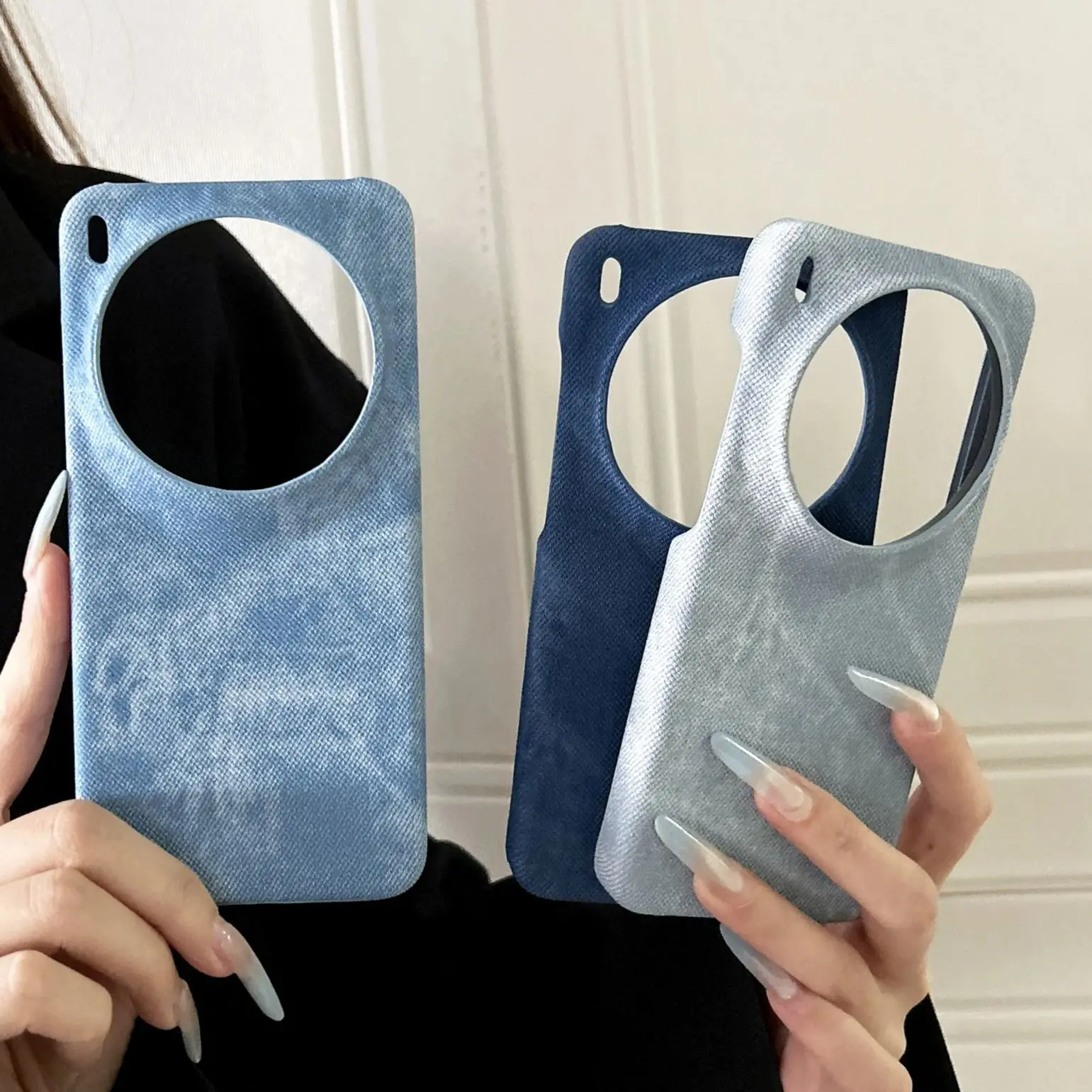 Frameless Cowboy Cloth Texture Shockproof Bumper Case - Full Protection Cover