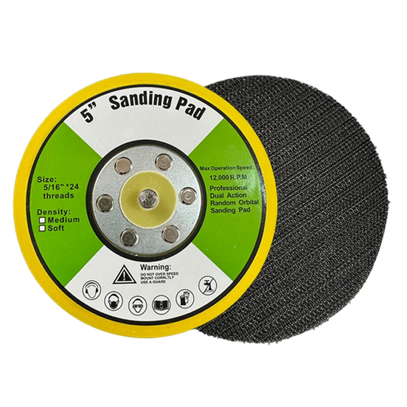 5pcs 5-Inch Air Grinding Base Plate with Assorted Sanding Discs and Polishing Pads-Perfect for DIY Projects