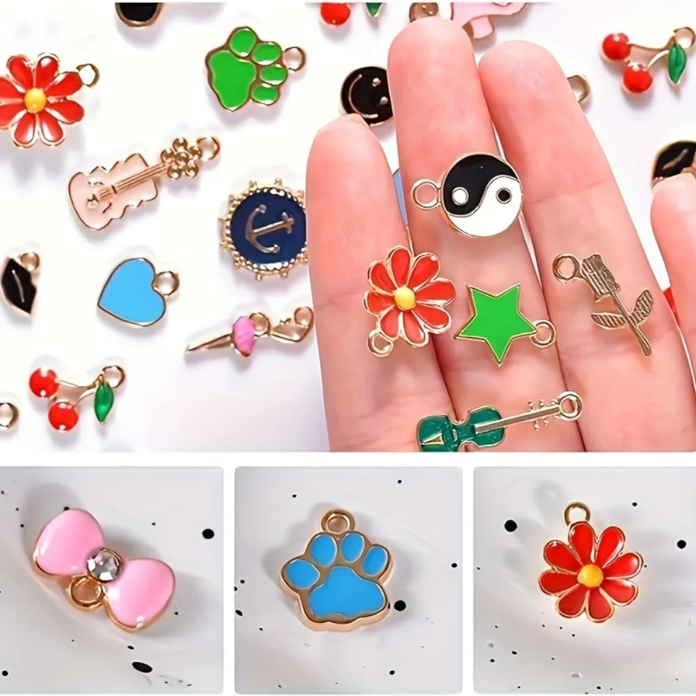Alloy Pendants 20/30/50/100pcs Gold-plated Different Styles for DIY Jewelry Making