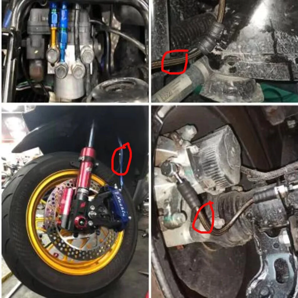 AN3 Steel Wire Weaving Motorcycle Brake Hose Explosion-proof High Temperature Resistant Reinforced Clutch Oil Pipe Universal 3.2 hydraulic brake hose