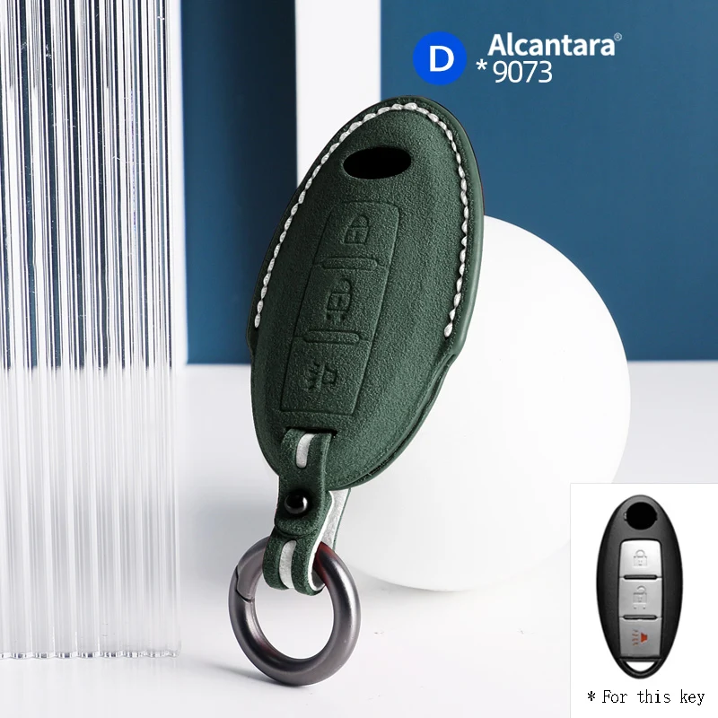 

Alcantara Car Key Case Cover Key Caver For Infiniti FX EX QX EX25 FX37 G37 QX70 QX80 QX50 QX56 Q50L Keychain