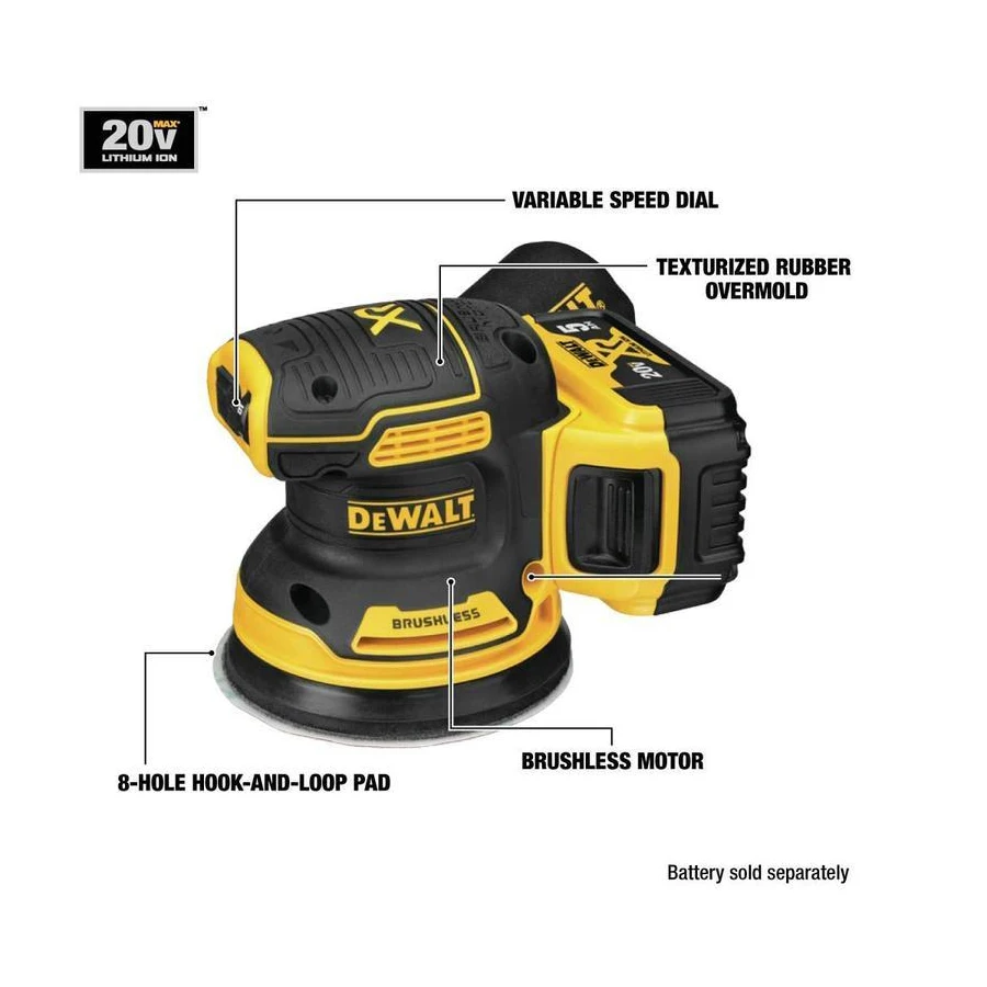 DEWALT 20V MAX Cordless Random Orbital Sander Multi function Variable Speed Electric Orbital Sanders Machine DCW210B AliExpress