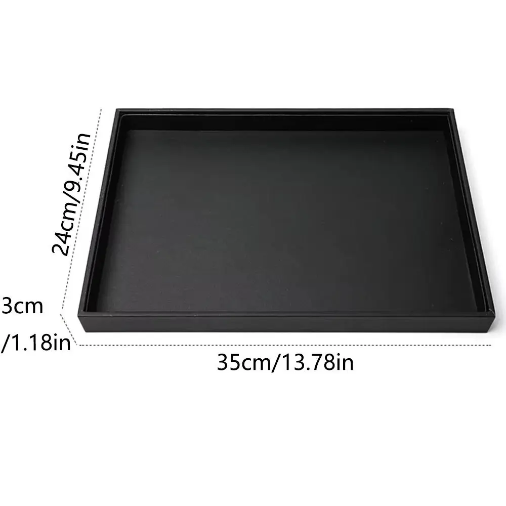 Stackable Black Jewelry Display Tray with Multi-Compartment Storage
