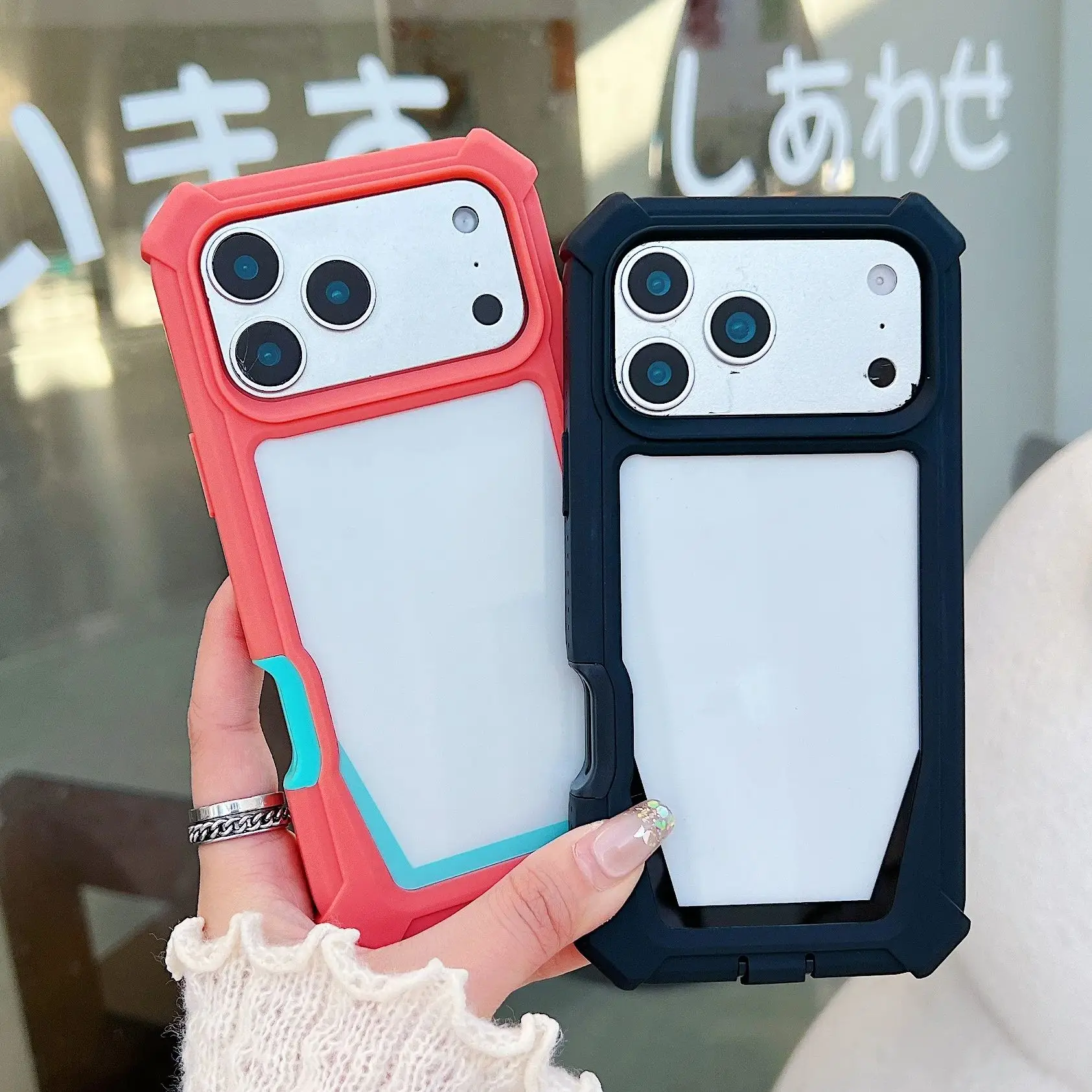 Durable Shockproof Transparent Phone Case with Acrylic Bumper Cover