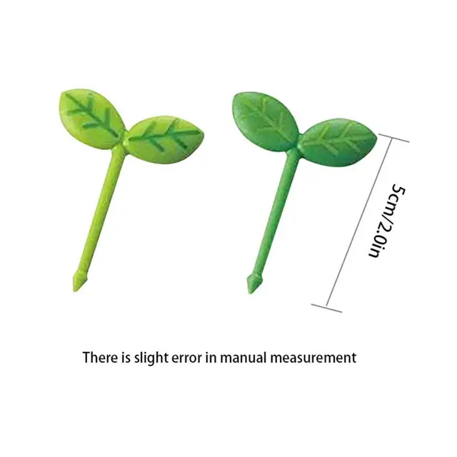 8Db Fruit Fork Gyerekek Fogpiszkáló Ételek Levelek Műanyag Dekoráció Ebéddoboz Kiegészítő 2022 - Image 6