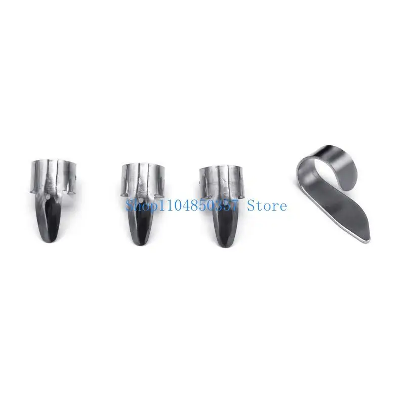 652F 4Pcs 메탈 픽업 밴조 우쿨렐레 기타 초보자 연주 액세서리를 위한 오픈 디자인