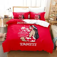 New Hinano Tahiti Logo Bedding Set Single Twin Full Queen King Size Bed Set Aldult Kid Bedroom Duvetcover Sets Bed Sheet Set 2