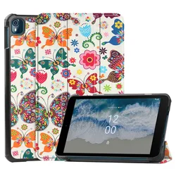 Premium PU Leather Tablet Case with Hard PC Back and Stylus for Nokia T10 8.0 Inch (2022) (HD)