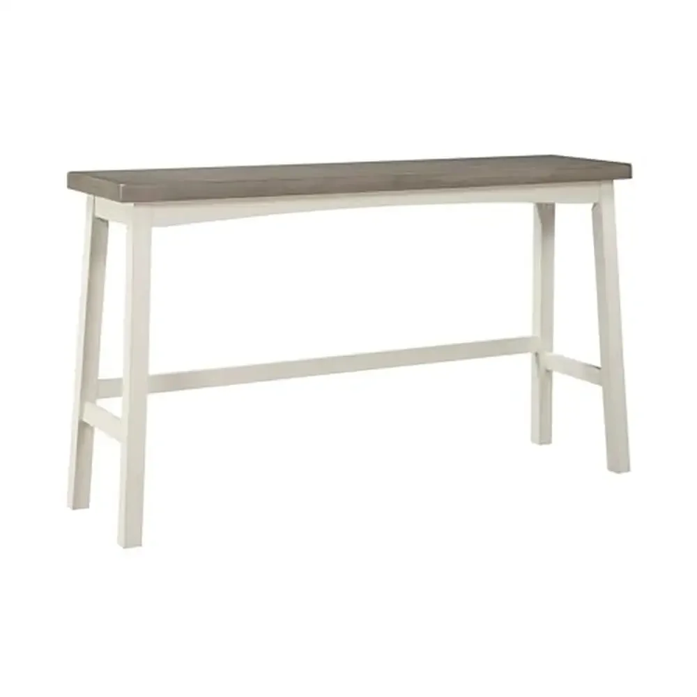 3-Piece Kitchen Island Table with 3 Saddle Bar Stools Wood Dining Set Breakfast Nook White/Coffee Color 3