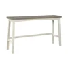 3-Piece Kitchen Island Table with 3 Saddle Bar Stools Wood Dining Set Breakfast Nook White/Coffee Color 3