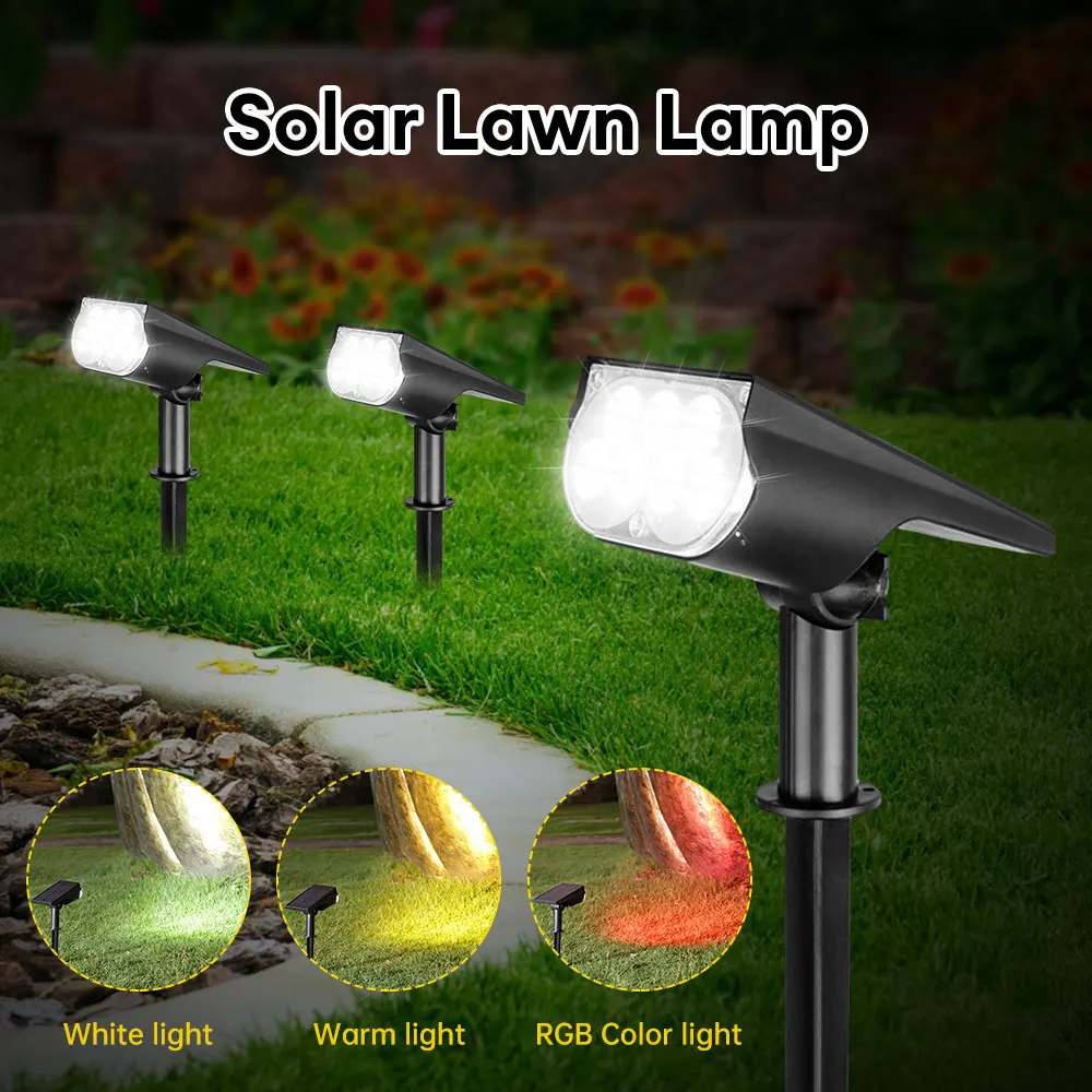 Outdoor Solar Spotlight 7 LED Waterproof Landscape Spotlight In-Ground Wall Mount Street Light for Garden Patio Lawn Yard patio umbrella side holder outdoor umbrella base umbrella clamp mount bracket adjustable railing umbrella mount outside for