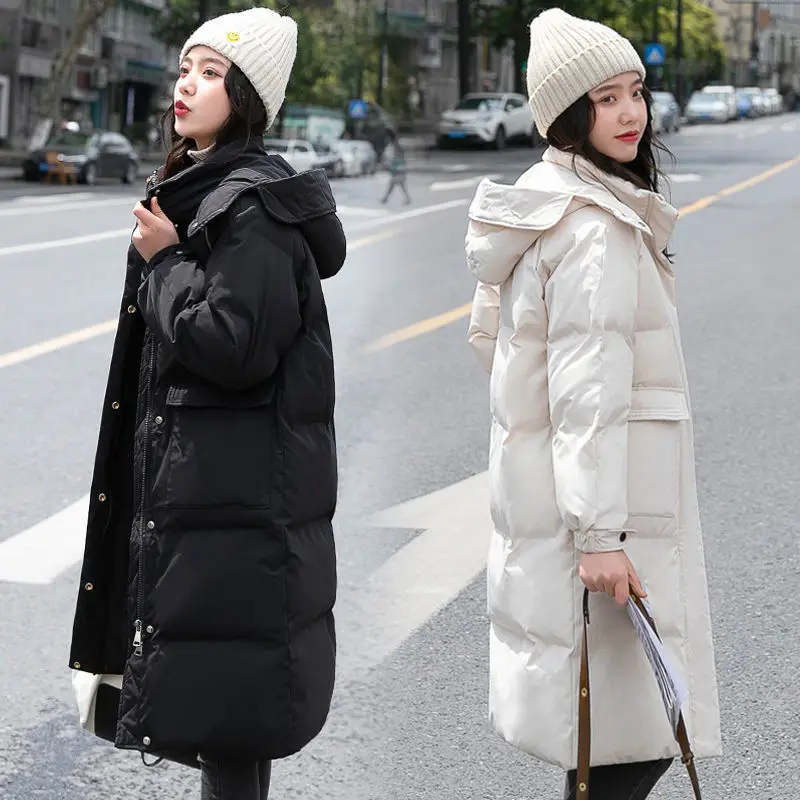 

2023 Winter New Women's Mid-Length Cotton Jacket Loose Thickened Cotton Coat Outerwear