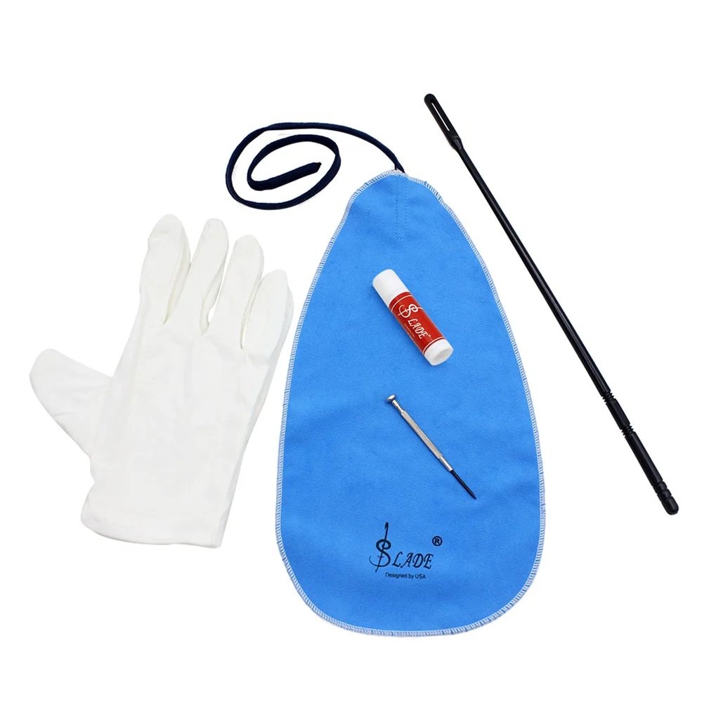 

1 Set/5pcs Cleaning Care Kits Flute Piccolo Cleaning Accessories (Cleaning Cloth+ Cleaning Rod+ Cork Grease+Screwdriver+Glove)